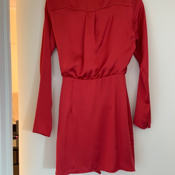 Satin Effect Wrap Dress - Picture 3 of 3